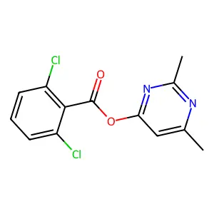 2,6-Dimethyl-4-pyrimidinyl 2,6-dichlorobenzenecarboxylate structure