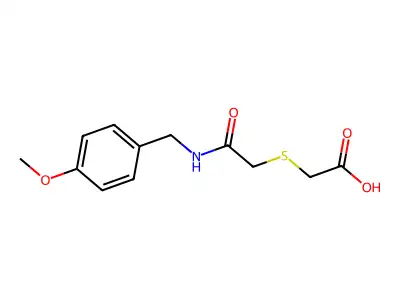 2-({2-[(4-Methoxybenzyl)amino]-2-oxoethyl}sulfanyl)acetic acid structure