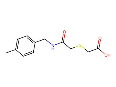 2-({2-[(4-Methylbenzyl)amino]-2-oxoethyl}sulfanyl)acetic acid structure