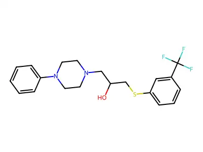 1-(4-Phenylpiperazino)-3-{[3-(trifluoromethyl)phenyl]sulfanyl}-2-propanol structure