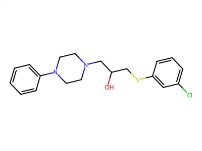 1-[(3-Chlorophenyl)sulfanyl]-3-(4-phenylpiperazino)-2-propanol structure