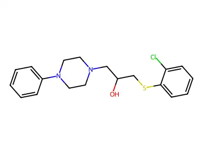 1-[(2-Chlorophenyl)sulfanyl]-3-(4-phenylpiperazino)-2-propanol structure