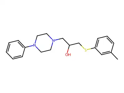1-[(3-Methylphenyl)sulfanyl]-3-(4-phenylpiperazino)-2-propanol structure