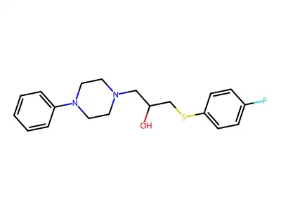 1-[(4-Fluorophenyl)sulfanyl]-3-(4-phenylpiperazino)-2-propanol structure
