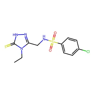4-chloro-N-[(4-ethyl-5-sulfanyl-4H-1,2,4-triazol-3-yl)methyl]benzenesulfonamide structure