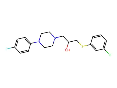 1-[(3-Chlorophenyl)sulfanyl]-3-[4-(4-fluorophenyl)piperazino]-2-propanol structure