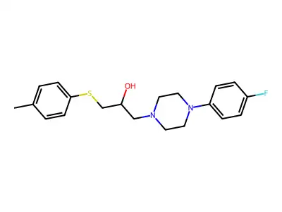 1-[4-(4-Fluorophenyl)piperazino]-3-[(4-methylphenyl)sulfanyl]-2-propanol structure