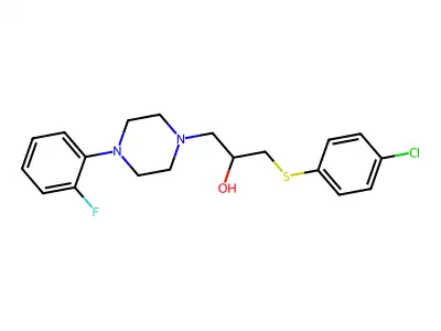 1-[(4-Chlorophenyl)sulfanyl]-3-[4-(2-fluorophenyl)piperazino]-2-propanol structure