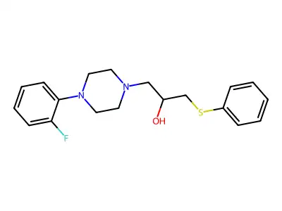 1-[4-(2-Fluorophenyl)piperazino]-3-(phenylsulfanyl)-2-propanol structure