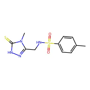 4-methyl-N-[(4-methyl-5-sulfanyl-4H-1,2,4-triazol-3-yl)methyl]benzenesulfonamide structure
