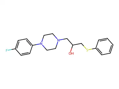 1-[4-(4-Fluorophenyl)piperazino]-3-(phenylsulfanyl)-2-propanol structure