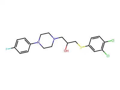 1-[(3,4-Dichlorophenyl)sulfanyl]-3-[4-(4-fluorophenyl)piperazino]-2-propanol structure