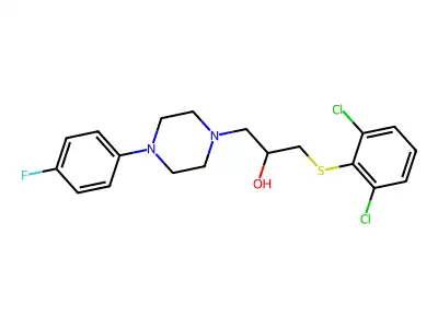 1-[(2,6-Dichlorophenyl)sulfanyl]-3-[4-(4-fluorophenyl)piperazino]-2-propanol structure