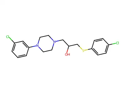 1-[4-(3-Chlorophenyl)piperazino]-3-[(4-chlorophenyl)sulfanyl]-2-propanol structure