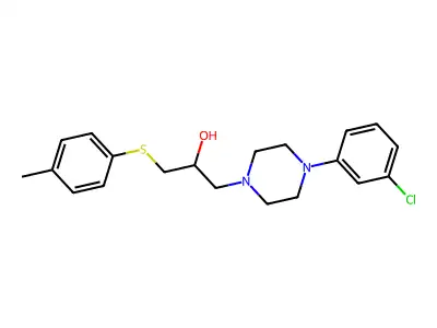 1-[4-(3-Chlorophenyl)piperazino]-3-[(4-methylphenyl)sulfanyl]-2-propanol structure