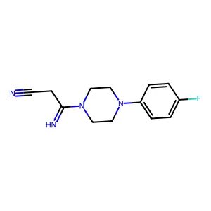 3-[4-(4-Fluorophenyl)piperazin-1-yl]-3-iminopropionitrile structure