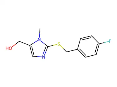 {2-[(4-fluorobenzyl)sulfanyl]-1-methyl-1H-imidazol-5-yl}methanol structure
