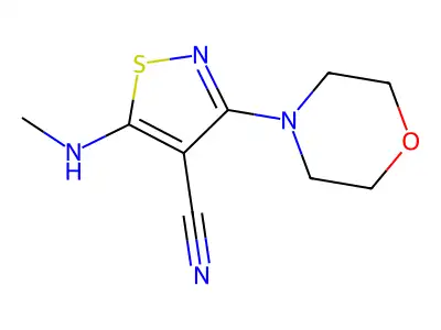 5-(Methylamino)-3-morpholino-4-isothiazolecarbonitrile structure