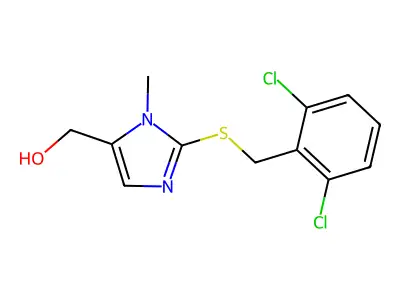 {2-[(2,6-dichlorobenzyl)sulfanyl]-1-methyl-1H-imidazol-5-yl}methanol structure