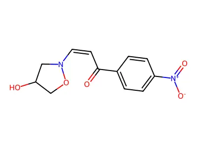 3-(4-Hydroxy-1,2-oxazolidin-2-yl)-1-(4-nitrophenyl)prop-2-en-1-one structure