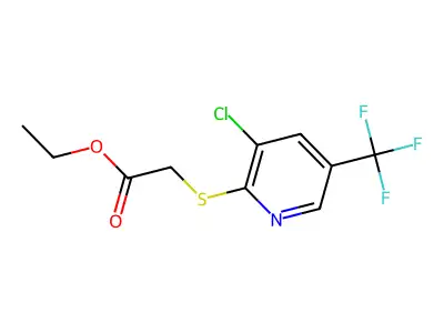 Ethyl 2-{[3-chloro-5-(trifluoromethyl)pyridin-2-yl]sulfanyl}acetate structure