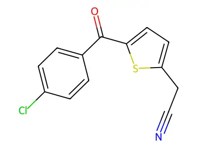 2-[5-(4-Chlorobenzoyl)-2-thienyl]acetonitrile structure