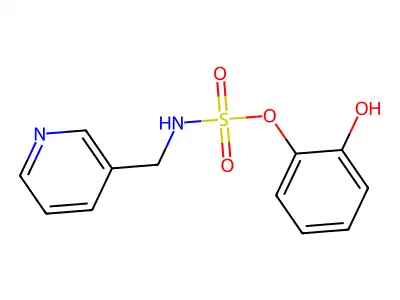 2-hydroxyphenyl-N-(3-pyridinylmethyl)sulfamate structure