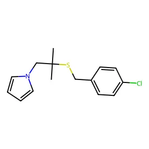 1-{2-[(4-chlorobenzyl)sulfanyl]-2-methylpropyl}-1H-pyrrole structure