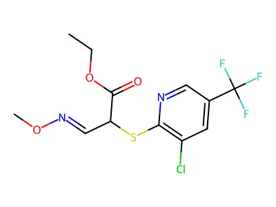 Ethyl 2-[3-chloro-5-(trifluoromethyl)pyridin-2-yl]sulfanyl-3-methoxyimino-propanoate structure