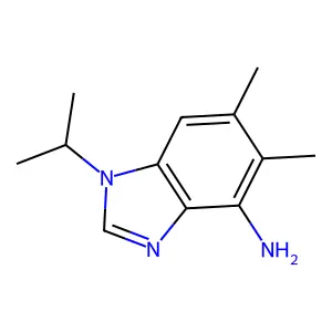 1-isopropyl-5,6-dimethyl-1H-1,3-benzimidazol-4-amine structure