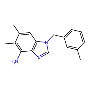 5,6-dimethyl-1-(3-methylbenzyl)-1H-1,3-benzimidazol-4-amine structure
