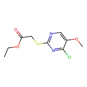 Ethyl 2-((4-chloro-5-methoxypyrimidin-2-yl)thio)acetate structure