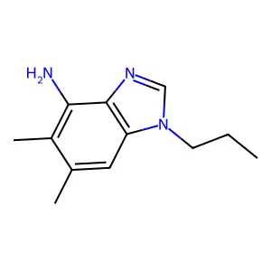 5,6-dimethyl-1-propyl-1H-1,3-benzimidazol-4-ylamine structure