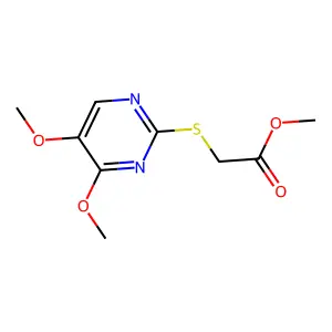 Methyl 2-((4,5-dimethoxy-2-pyrimidinyl)sulfanyl)acetate structure