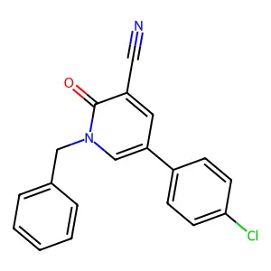 1-Benzyl-5-(4-chlorophenyl)-2-oxo-1,2-dihydro-3-pyridinecarbonitrile structure