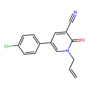 1-Allyl-5-(4-chlorophenyl)-2-oxo-1,2-dihydro-3-pyridinecarbonitrile structure