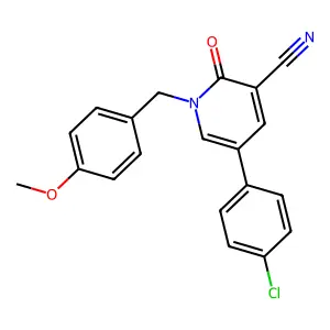 5-(4-Chlorophenyl)-1-[(4-methoxyphenyl)methyl]-2-oxopyridine-3-carbonitrile structure