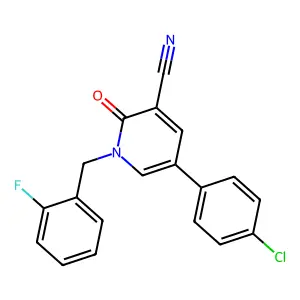 5-(4-Chlorophenyl)-1-(2-fluorobenzyl)-2-oxo-1,2-dihydro-3-pyridinecarbonitrile structure
