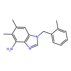 5,6-dimethyl-1-(2-methylbenzyl)-1H-1,3-benzimidazol-4-amine structure