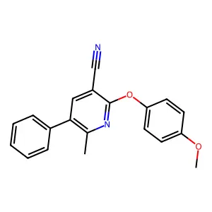 2-(4-Methoxyphenoxy)-6-methyl-5-phenylpyridine-3-carbonitrile structure