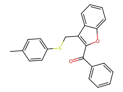 (3-{[(4-Methylphenyl)sulfanyl]methyl}-1-benzofuran-2-yl)(phenyl)methanone structure