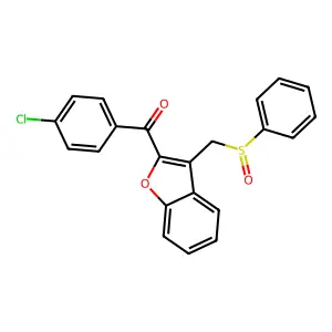 (4-Chlorophenyl){3-[(phenylsulfinyl)methyl]-1-benzofuran-2-yl}methanone structure