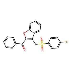 (3-{[(4-Bromophenyl)sulfonyl]methyl}-1-benzofuran-2-yl)(phenyl)methanone structure
