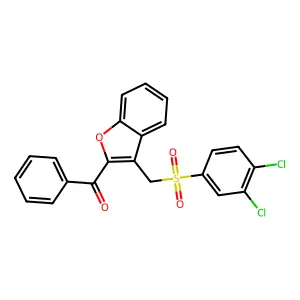 (3-{[(3,4-Dichlorophenyl)sulfonyl]methyl}-1-benzofuran-2-yl)(phenyl)methanone structure