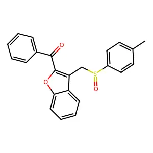(3-{[(4-Methylphenyl)sulfinyl]methyl}-1-benzofuran-2-yl)(phenyl)methanone structure