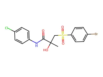 3-[(4-bromophenyl)sulfonyl]-N-(4-chlorophenyl)-2-hydroxy-2-methylpropanamide structure