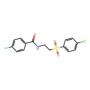N-(2-((4-Chlorophenyl)sulfonyl)ethyl)-4-fluorobenzenecarboxamide structure