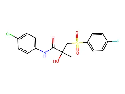 N-(4-chlorophenyl)-3-[(4-fluorophenyl)sulfonyl]-2-hydroxy-2-methylpropanamide structure