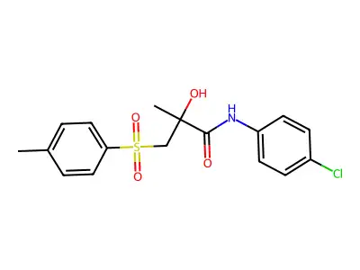 N-(4-chlorophenyl)-2-hydroxy-2-methyl-3-[(4-methylphenyl)sulfonyl]propanamide structure