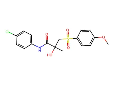 N-(4-chlorophenyl)-2-hydroxy-3-[(4-methoxyphenyl)sulfonyl]-2-methylpropanamide structure